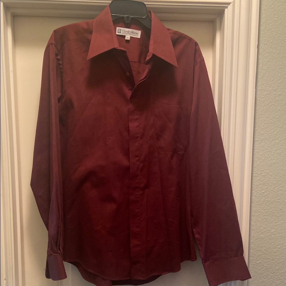 Carlo Pacini Men's Burgundy Shirt